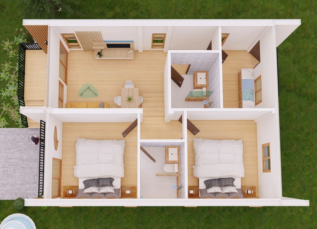 แบบบ้าน-นอร์ดิก-ชั้นครึ่ง-มุมในบ้าน