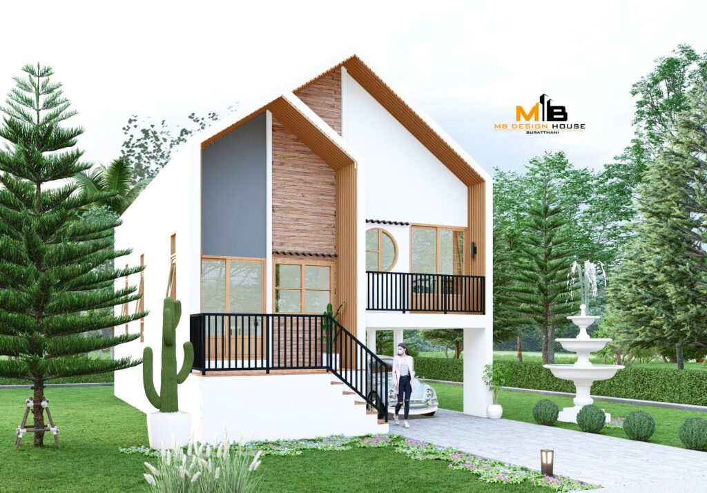 แบบบ้าน-นอร์ดิกชั้นครึ่ง-ด้านหน้า