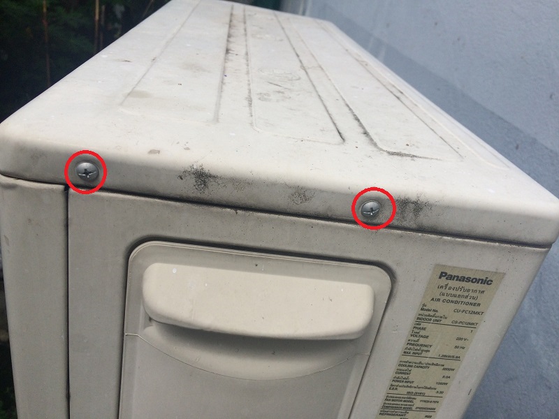 ล้างแอร์ด้วยตัวเอง-ล้างคอนเดนเซอร์แอร์-ถอดน็อต