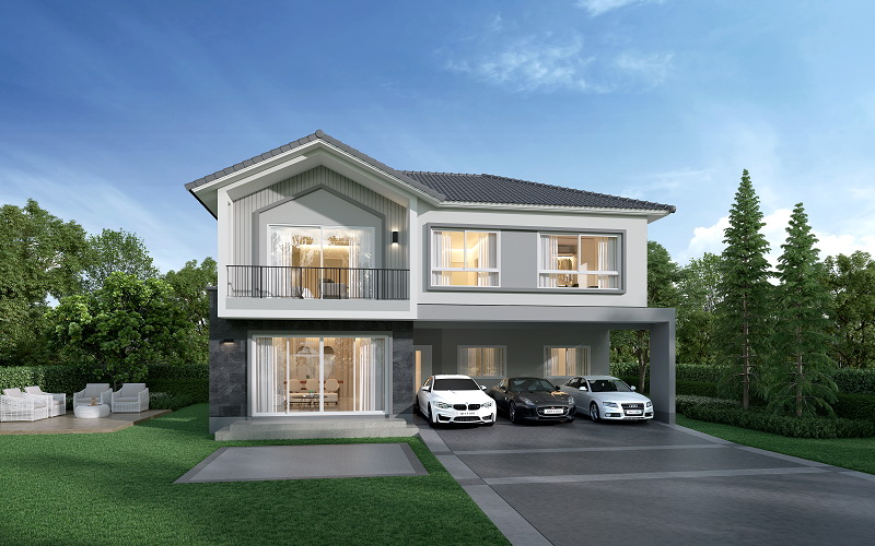 แบบบ้าน Magnolia + บ้านเดี่ยว 2 ชั้น ที่ดิน เริ่มต้น 50 ตร.ว. พื้นที่ใช้สอย 196 ตร.ม.