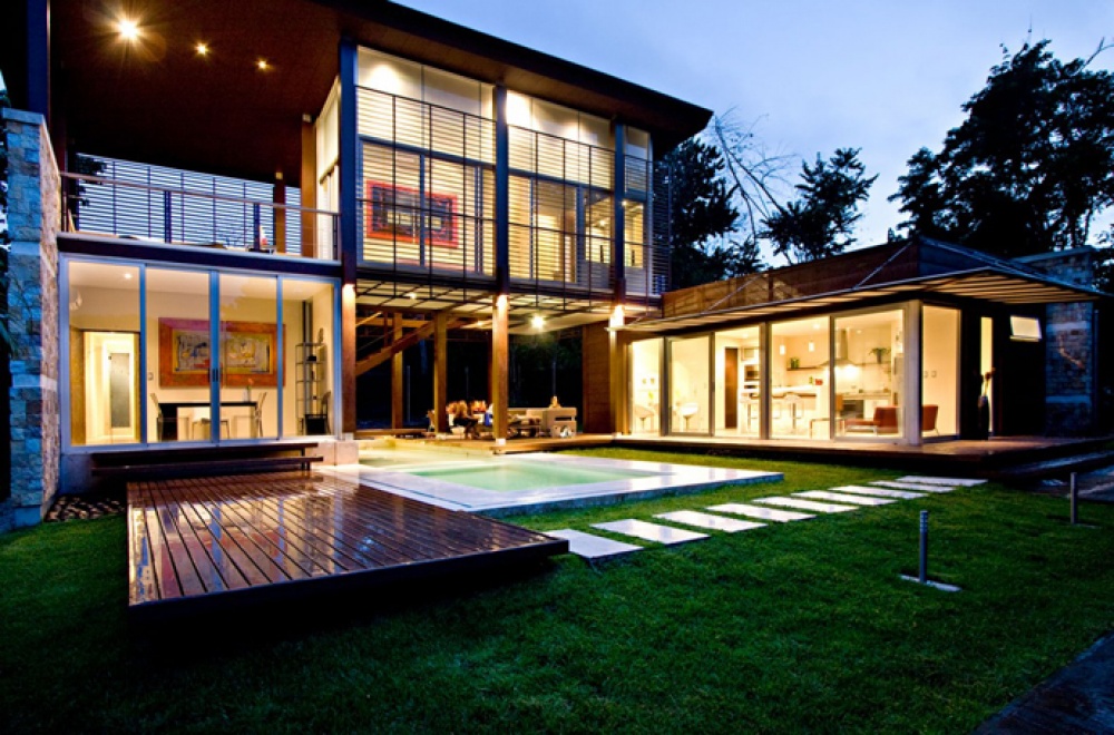 บ้านโมเดิร์น Orizon House แบบบ้านสองชั้น การจัดไฟ